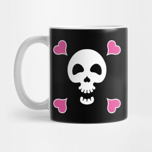 Skull with hearts Mug